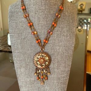 Avon Earthtone Fringe Necklace NIB